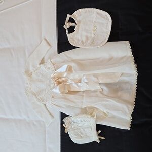 Baby 3 pc Christening Gown Dress